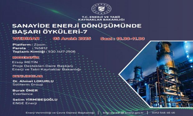 Enerji Verimliliği Webinar Duyurusu