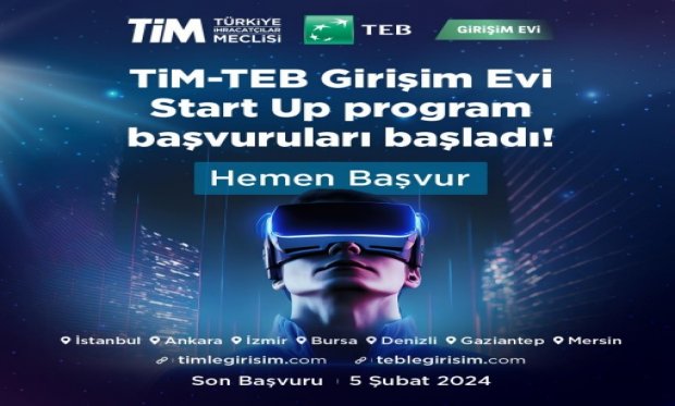 TİM-TEB Girişim Evi Start Up Başvuruları Başladı